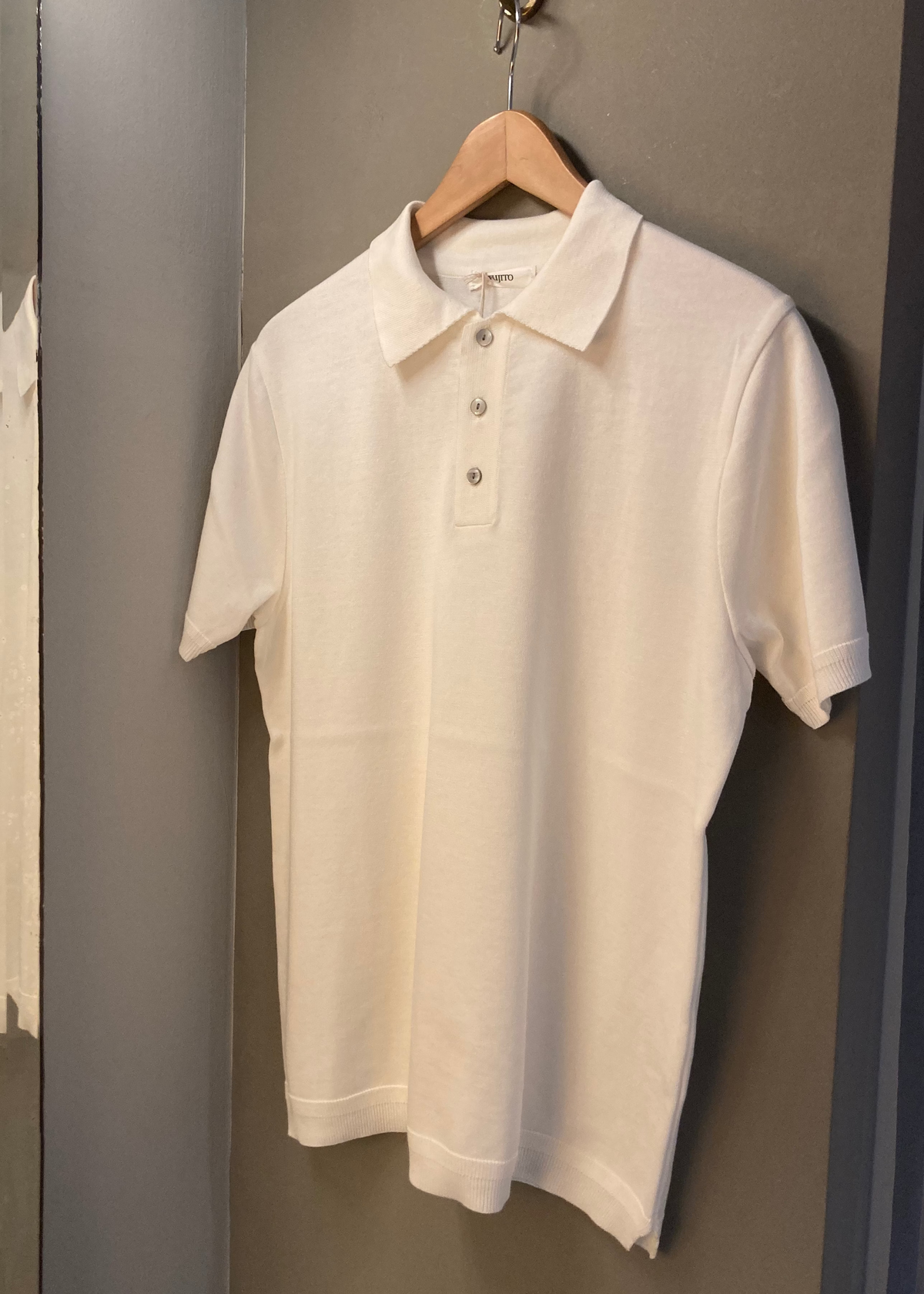 Knit Polo easy - white