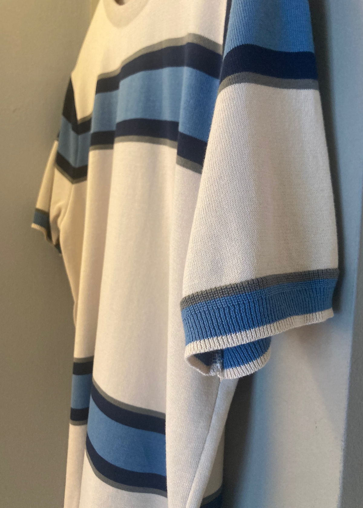 Border Knit T-Shirt - offwhite