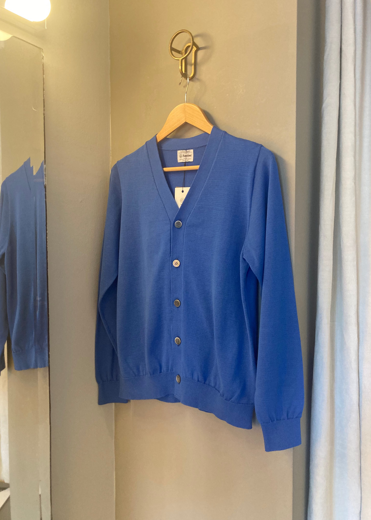 High twist Cotton Cardigan - sommerblau