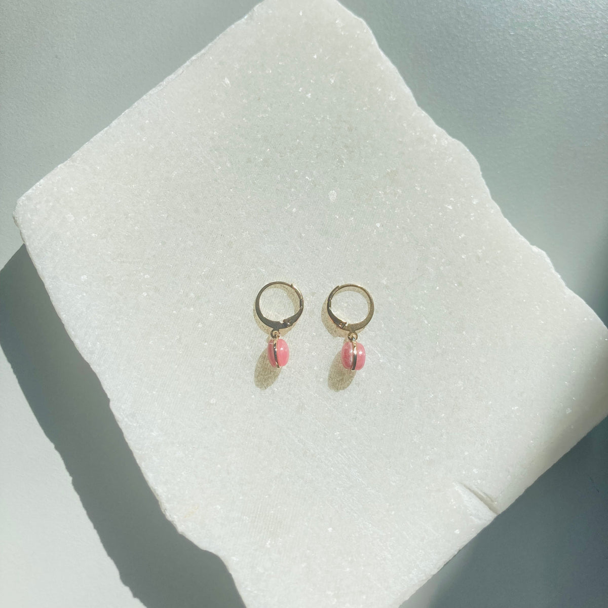 Ohrringe Ronda - Rhodochrosit rosa