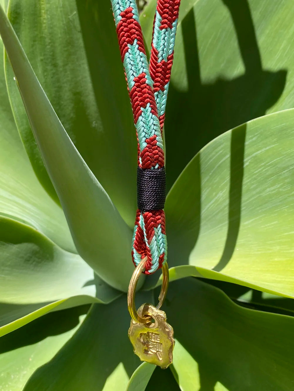 Schlüsselband lang - MINT/RED