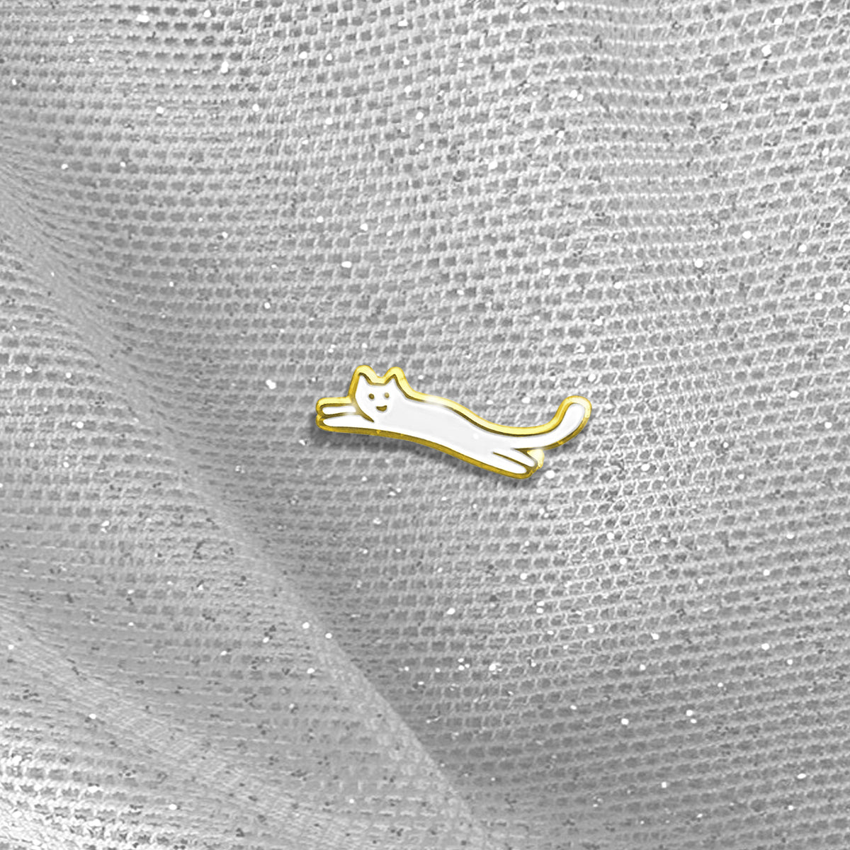 Pin Büsi - weiss