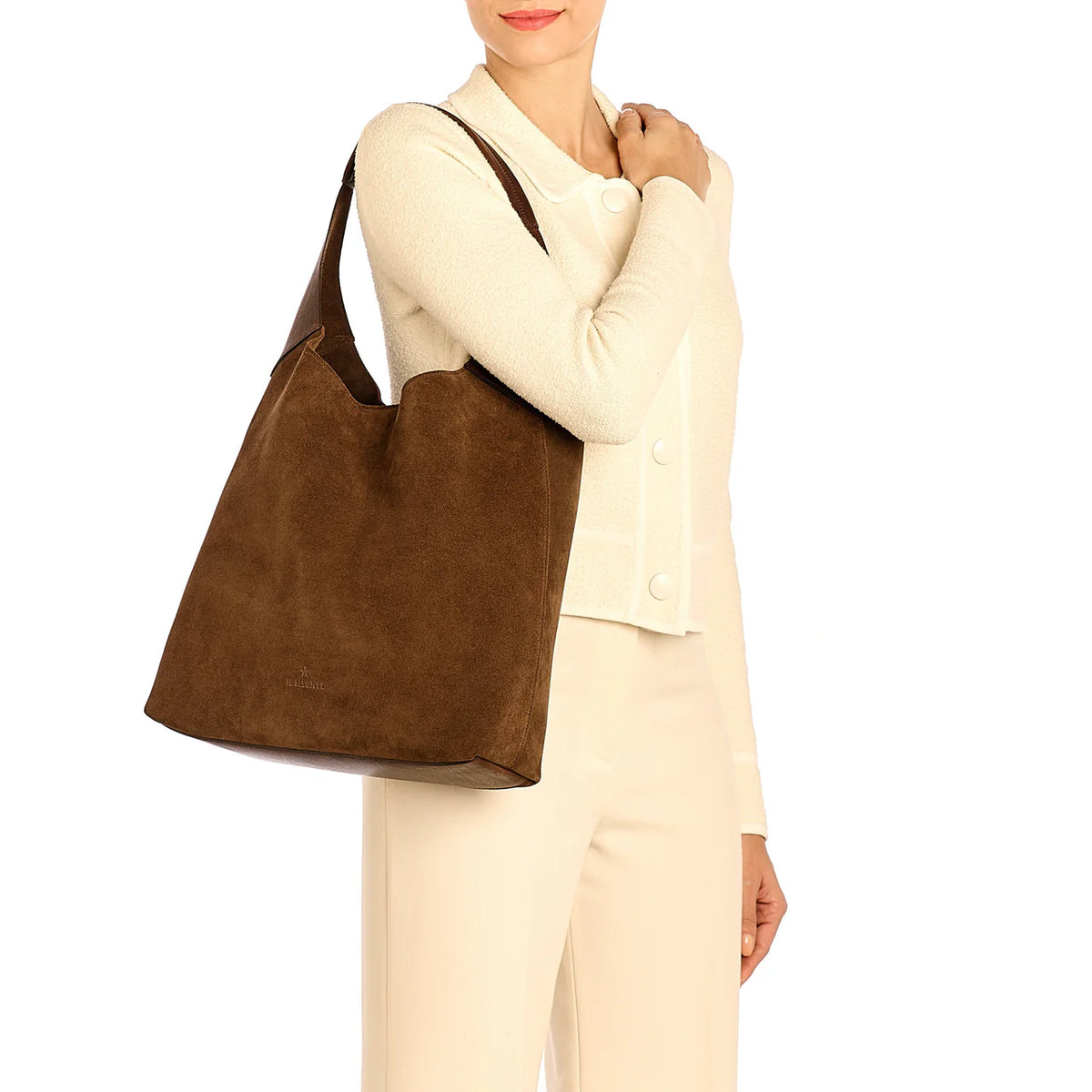 Handtasche Le Laudi gross - coffee Suede