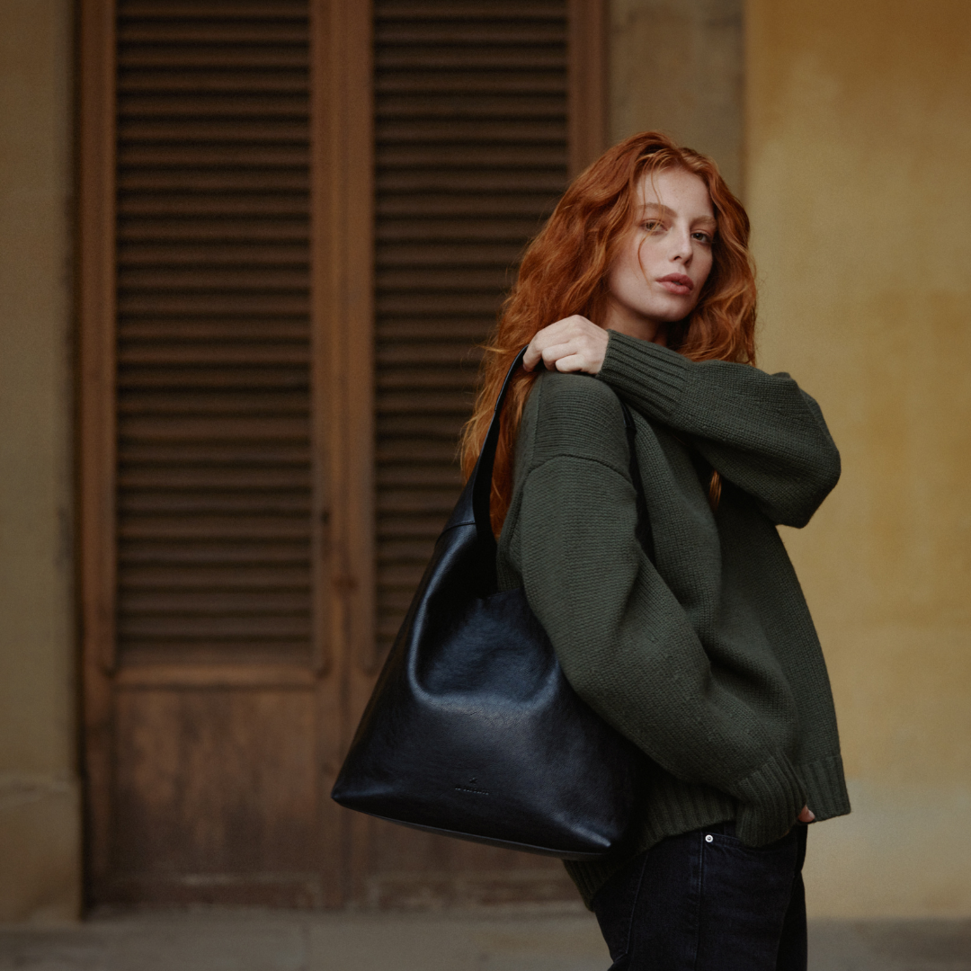 Handtasche Le Laudi gross - schwarz
