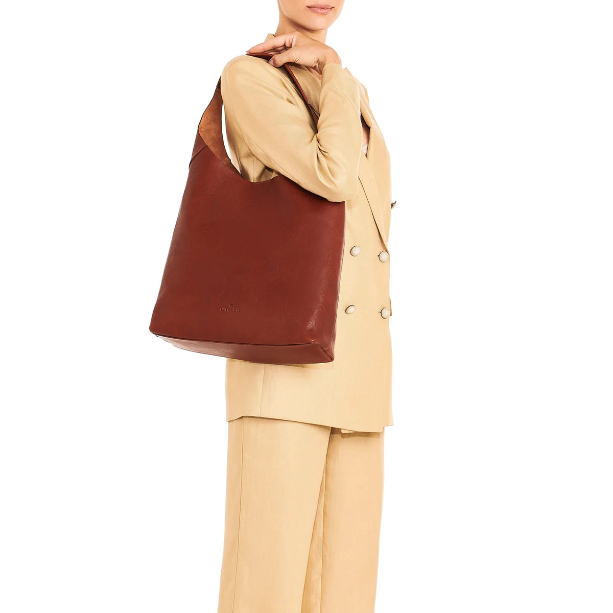 Handtasche Le Laudi gross - sepia