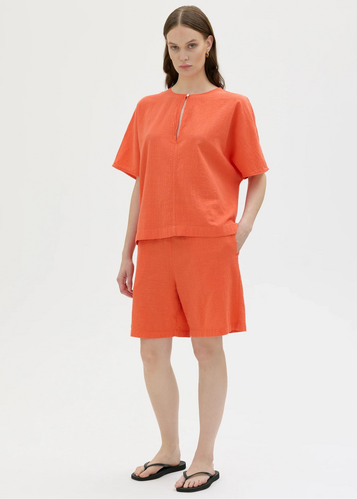 Shirt Olena - tomato red