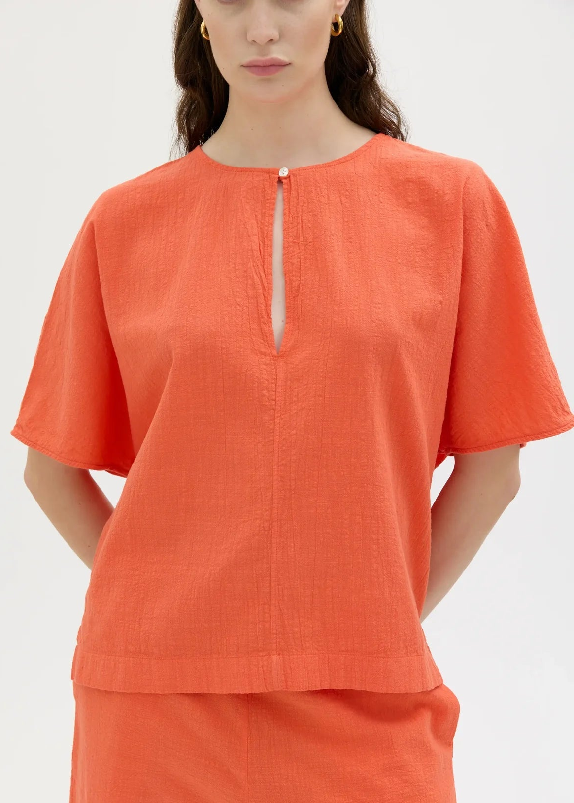 Shirt Olena - tomato red