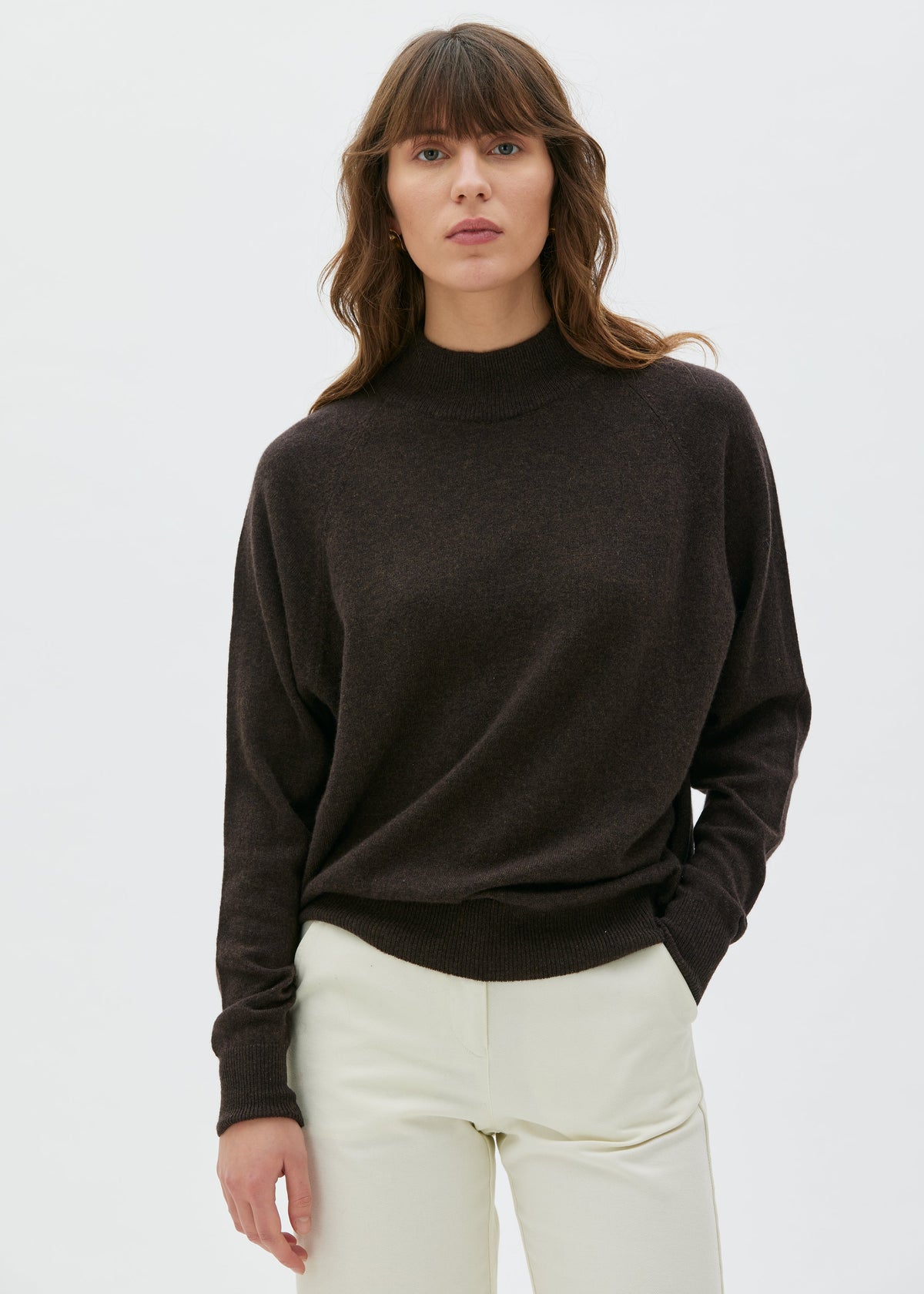 Kaschmir Pullover Adila  - dark brown