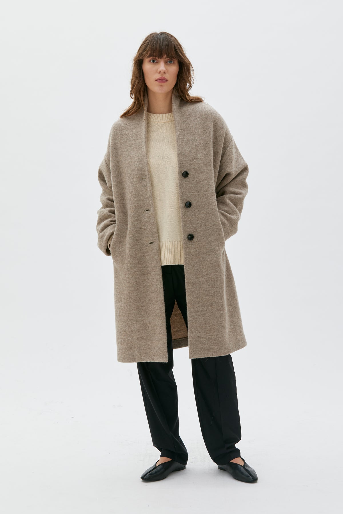 Wollmantel Hope - taupe