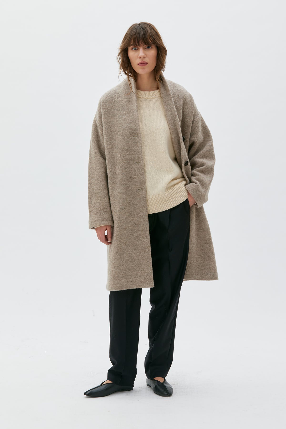Wollmantel Hope - taupe