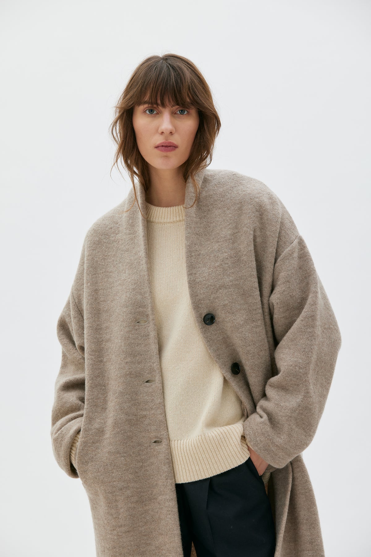 Wollmantel Hope - taupe