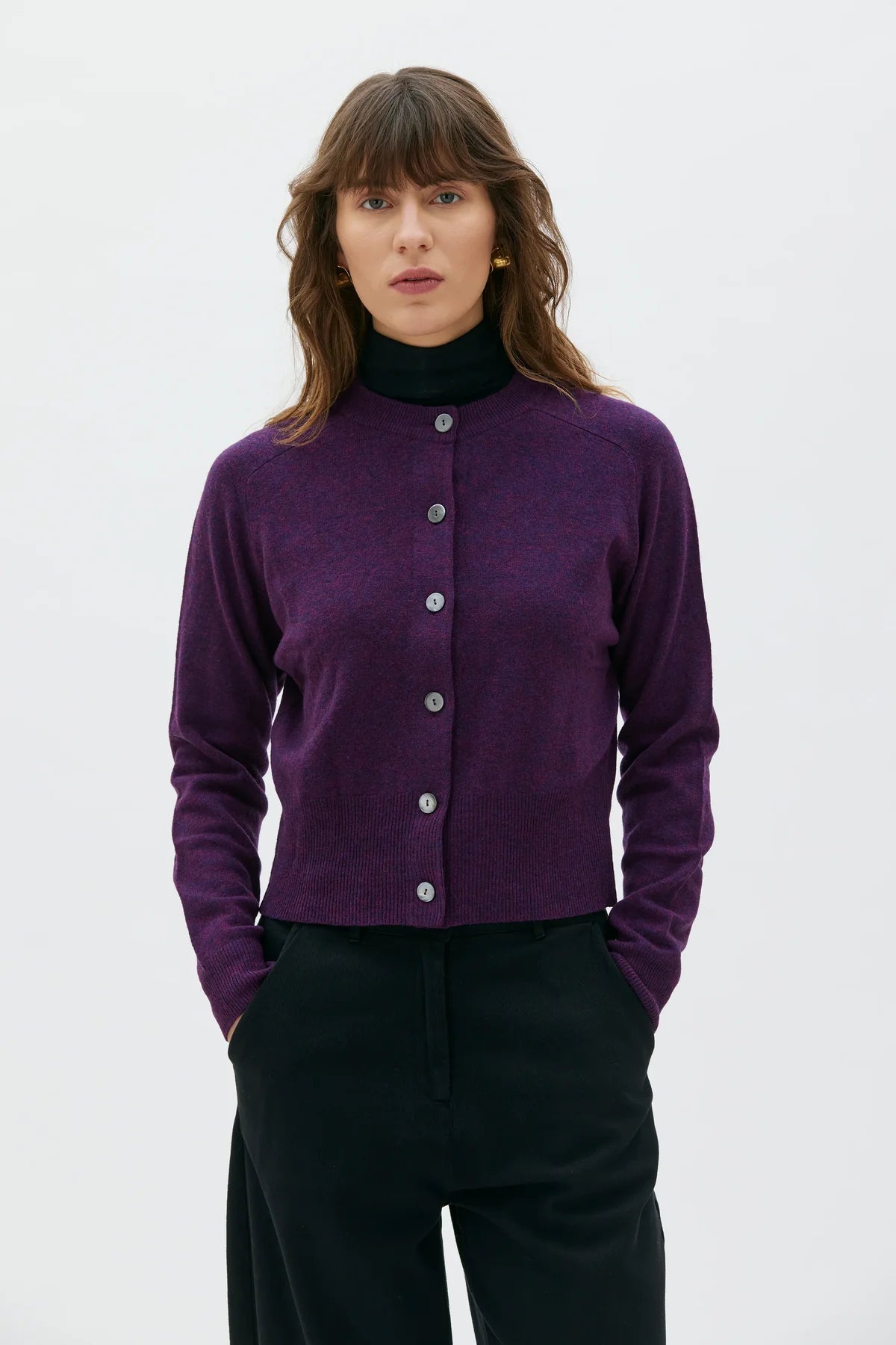 Strickjacke Malou - violet magenta