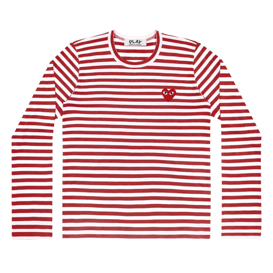 PLAY UNISEX Streifen-Sweater rot