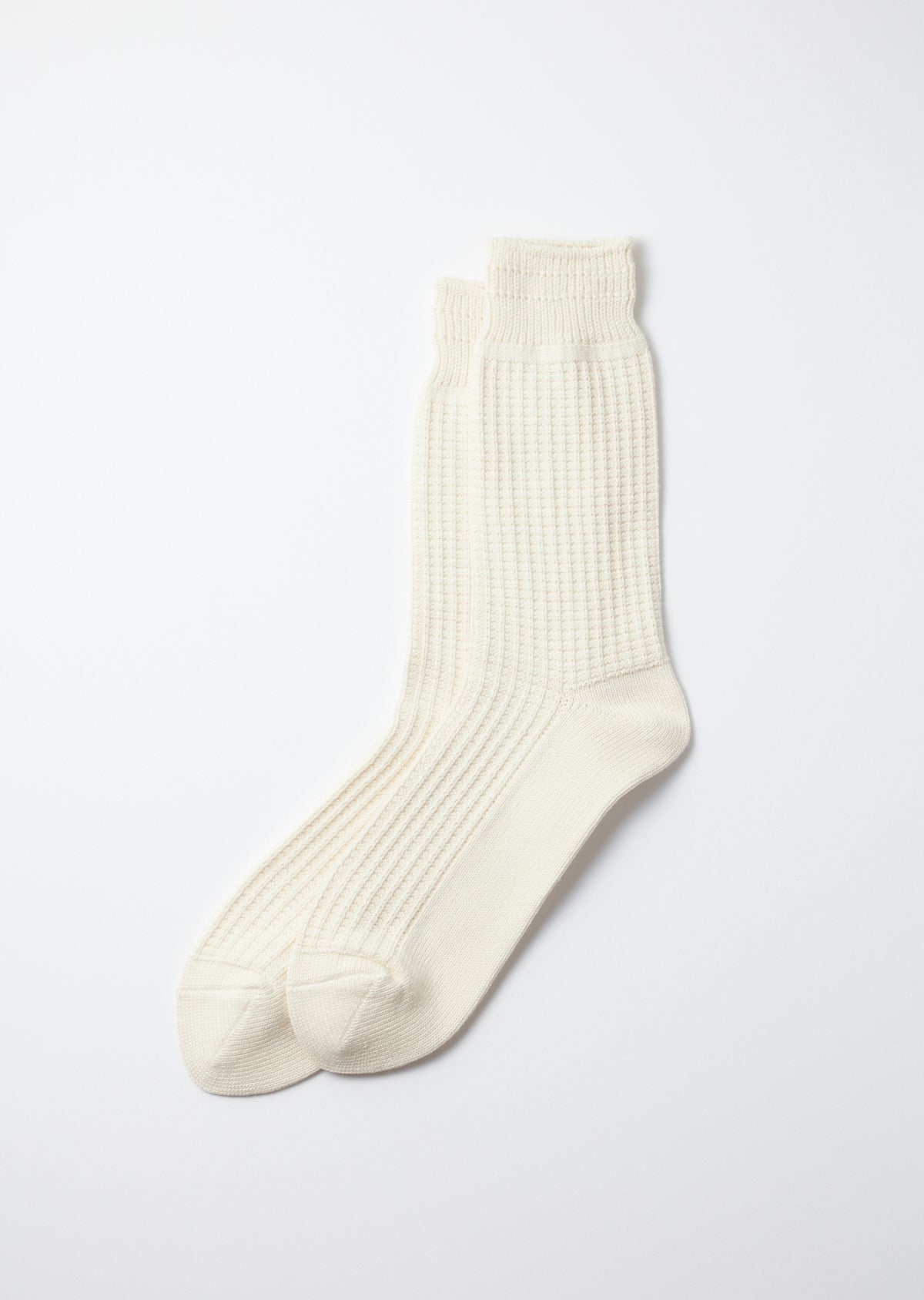 Waffel Socken - raw white