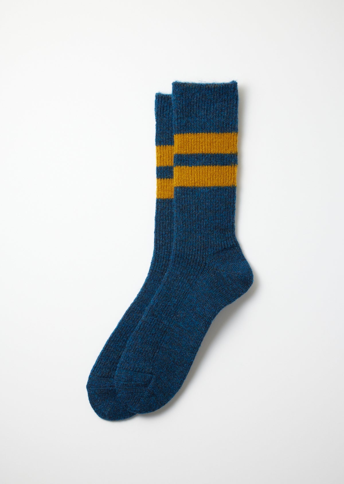 Gewalkte Mohair Socken - dunkelblau