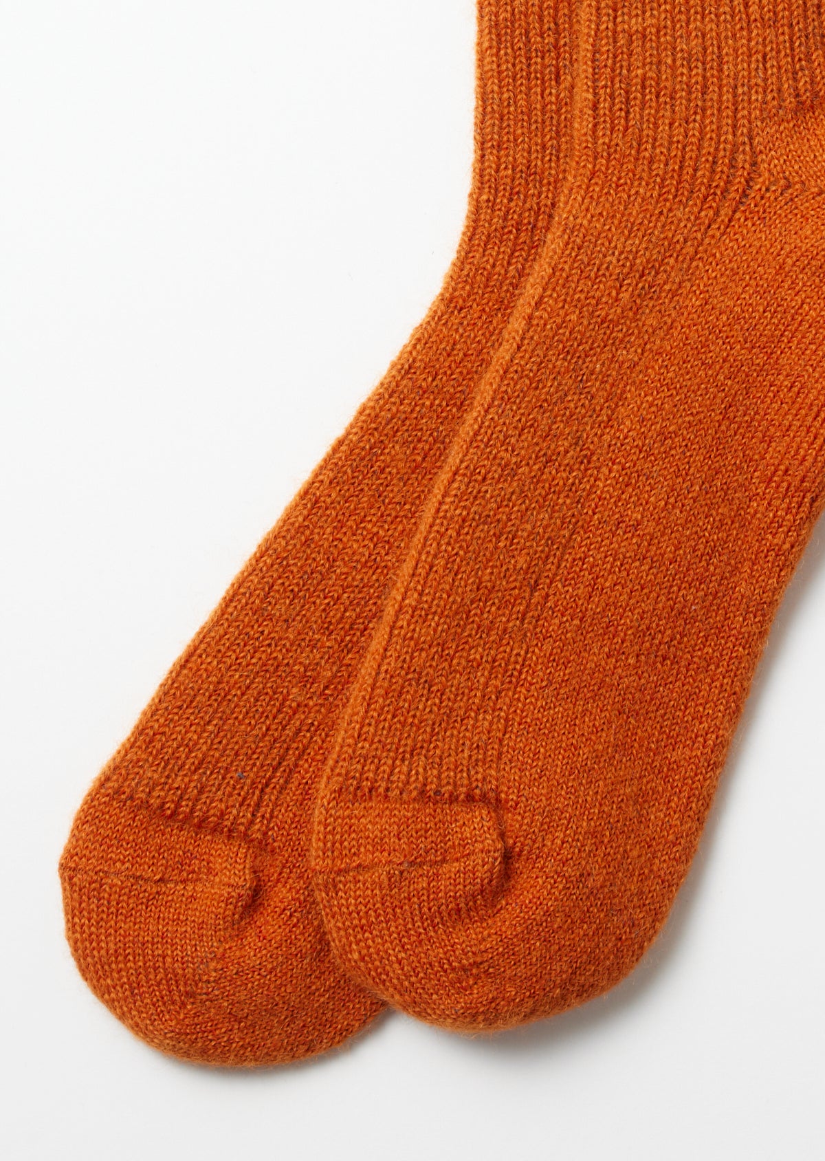 Gewalkte Mohair Socken - orange
