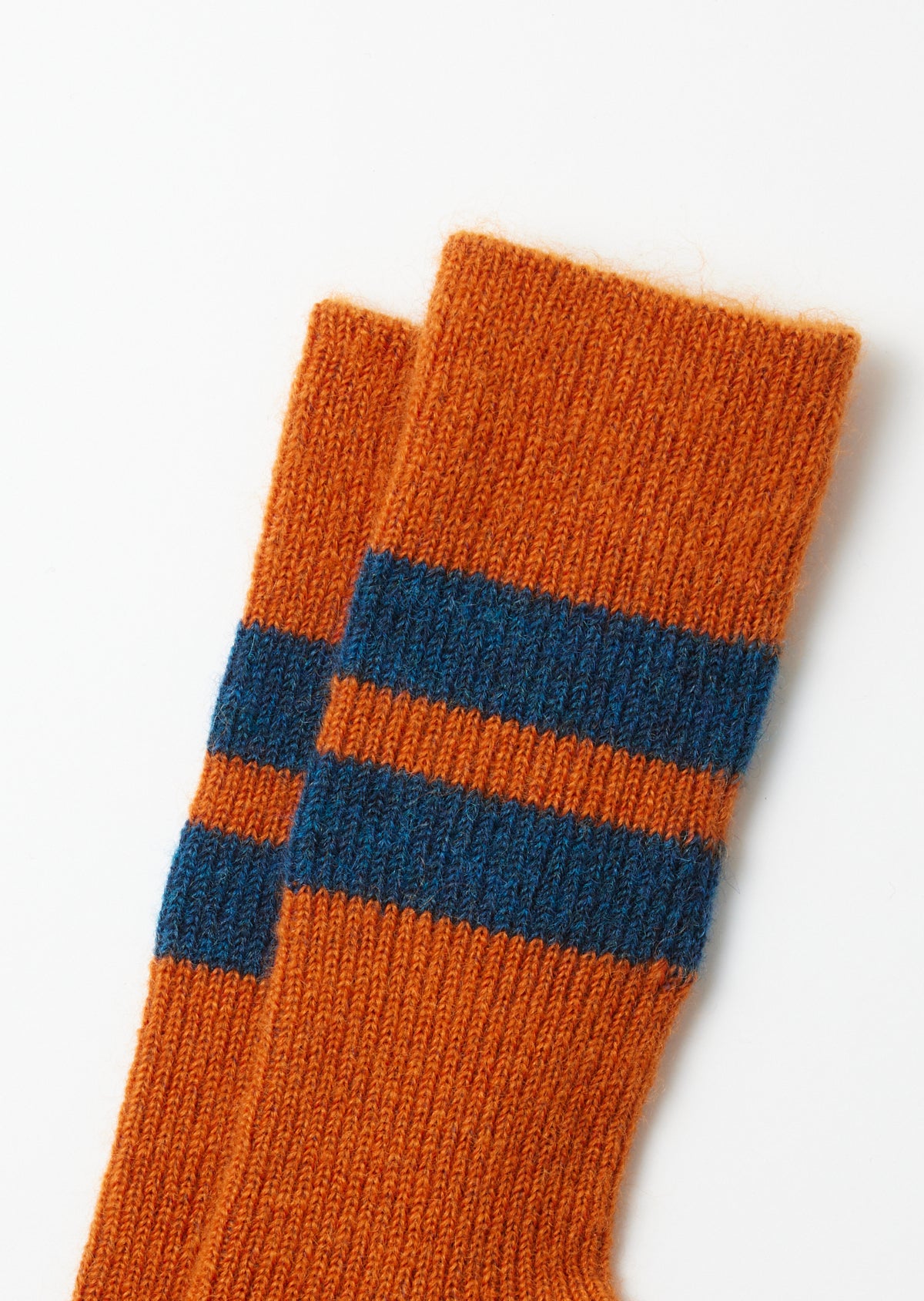Gewalkte Mohair Socken - orange