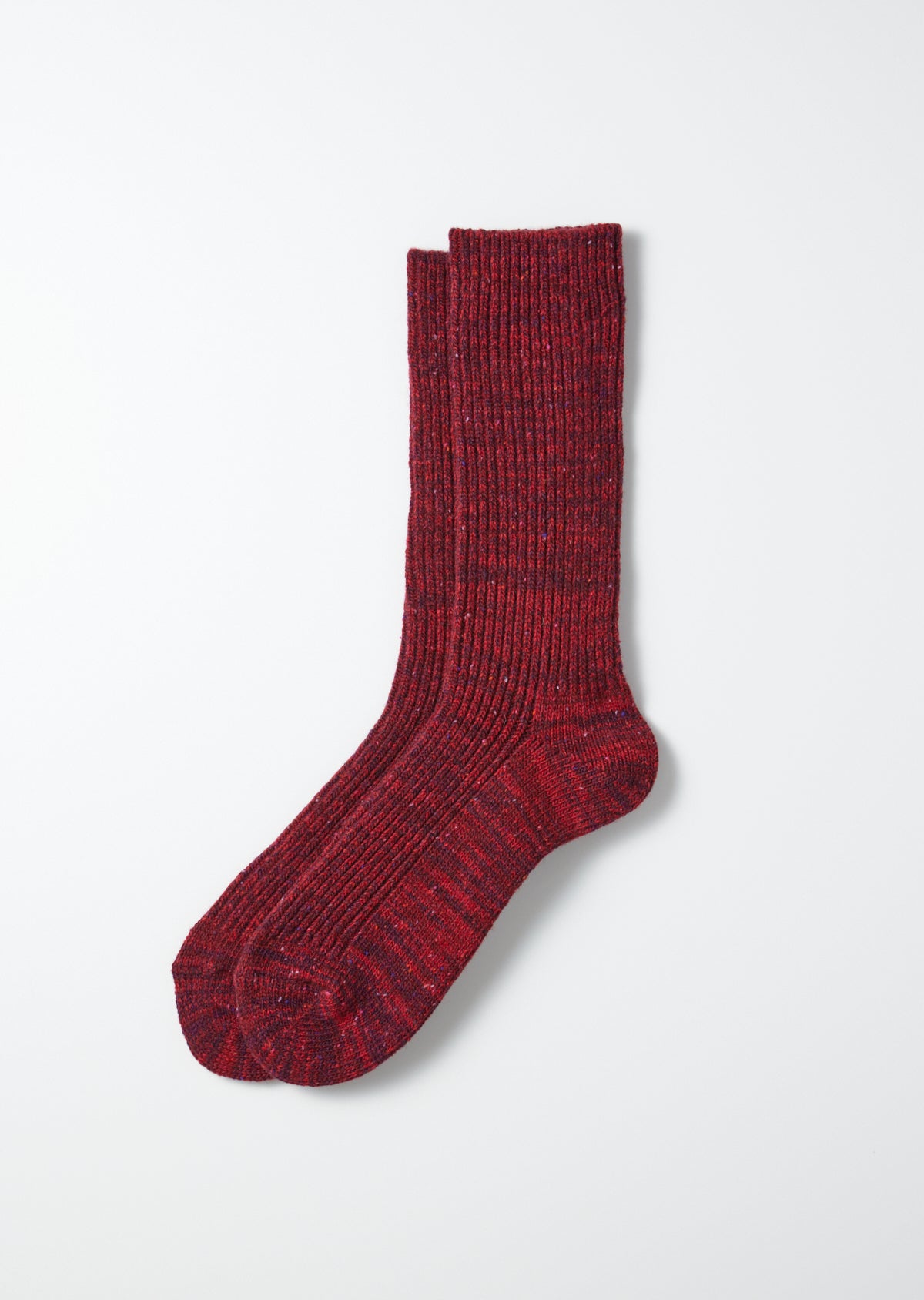 Nep Tweed Marl Socken - burgundy