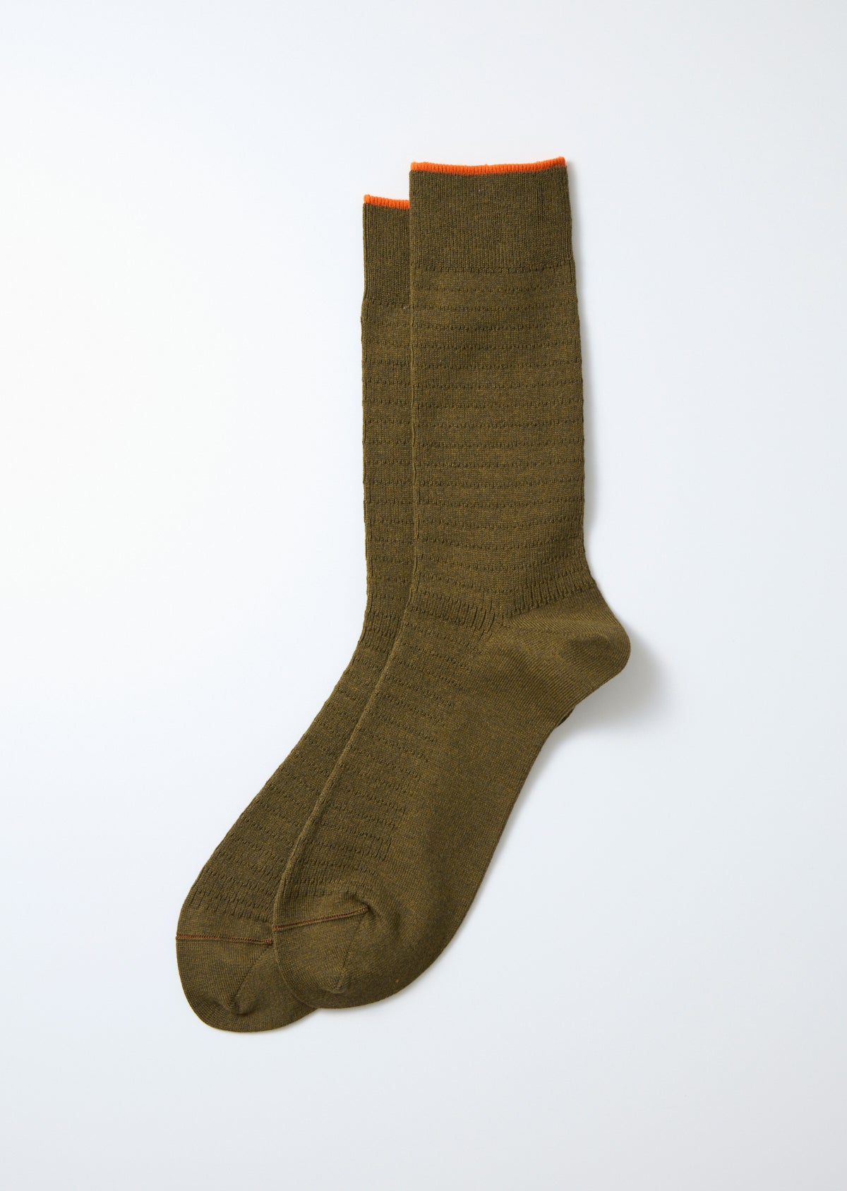 Cotton Thermal Socken - olive/orange