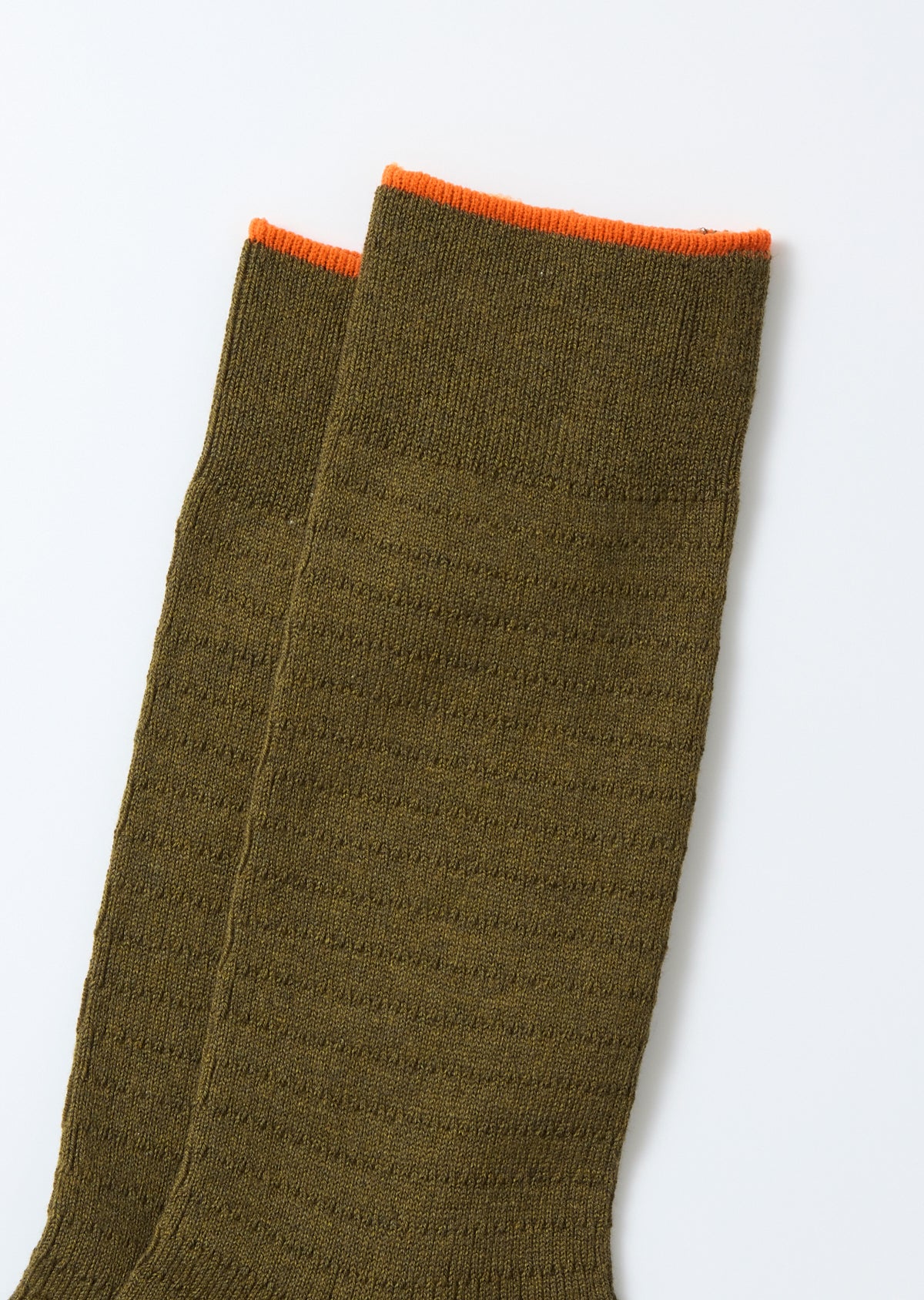 Cotton Thermal Socken - olive/orange