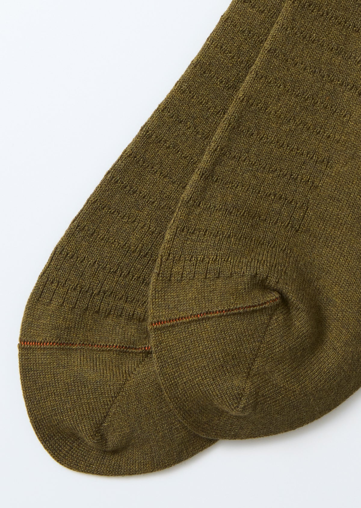 Cotton Thermal Socken - olive/orange