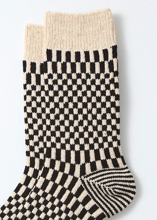 Checkerboard Socken - schwarz