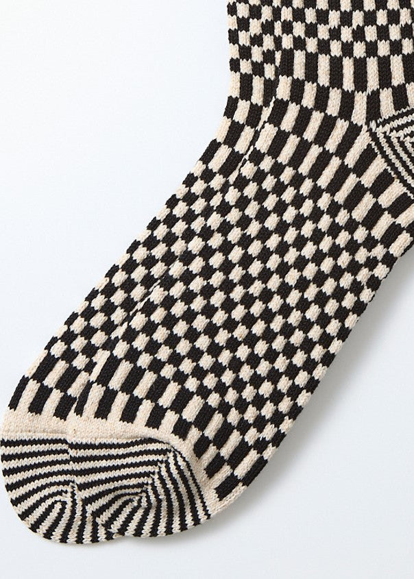 Checkerboard Socken - schwarz