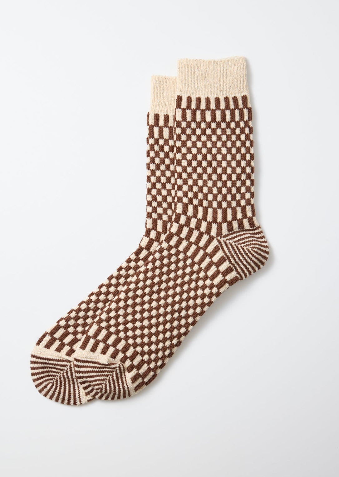 Checkerboard Socken - chocolate