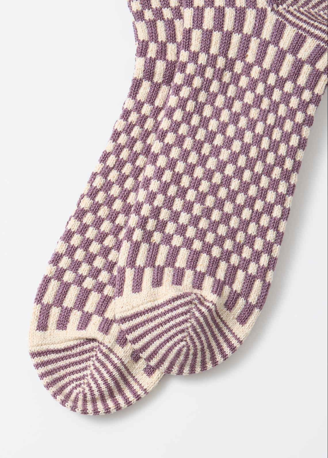 Checkerboard Socken - l.purple