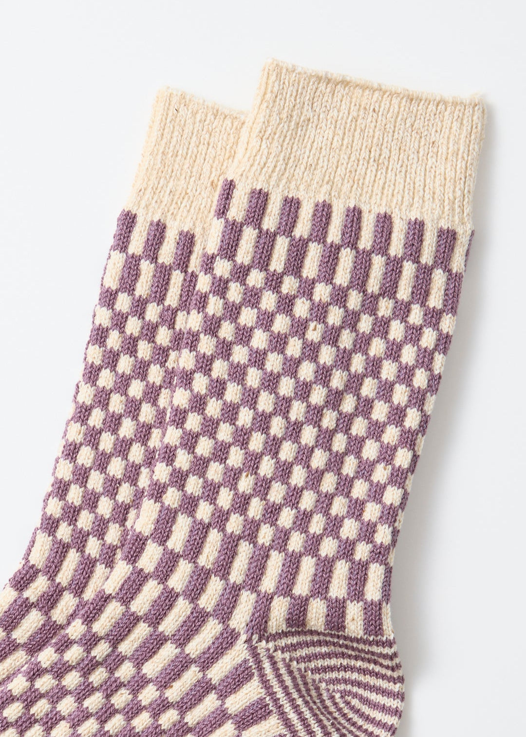 Checkerboard Socken - l.purple