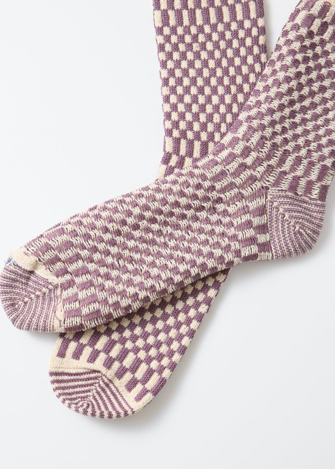 Checkerboard Socken - l.purple
