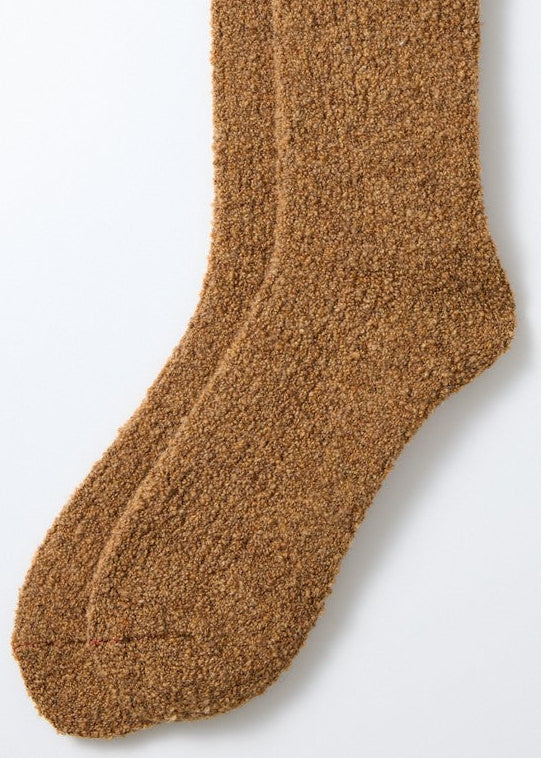 Merino Boucle Socken - camel