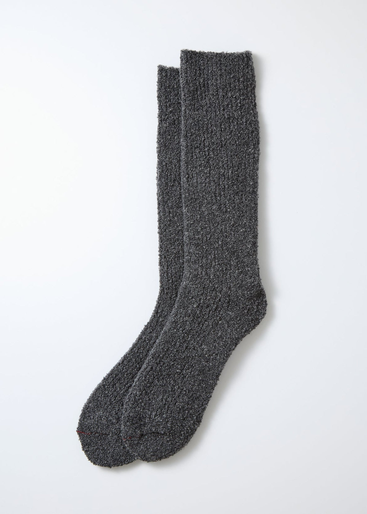 Merino Boucle Socken - d.grau