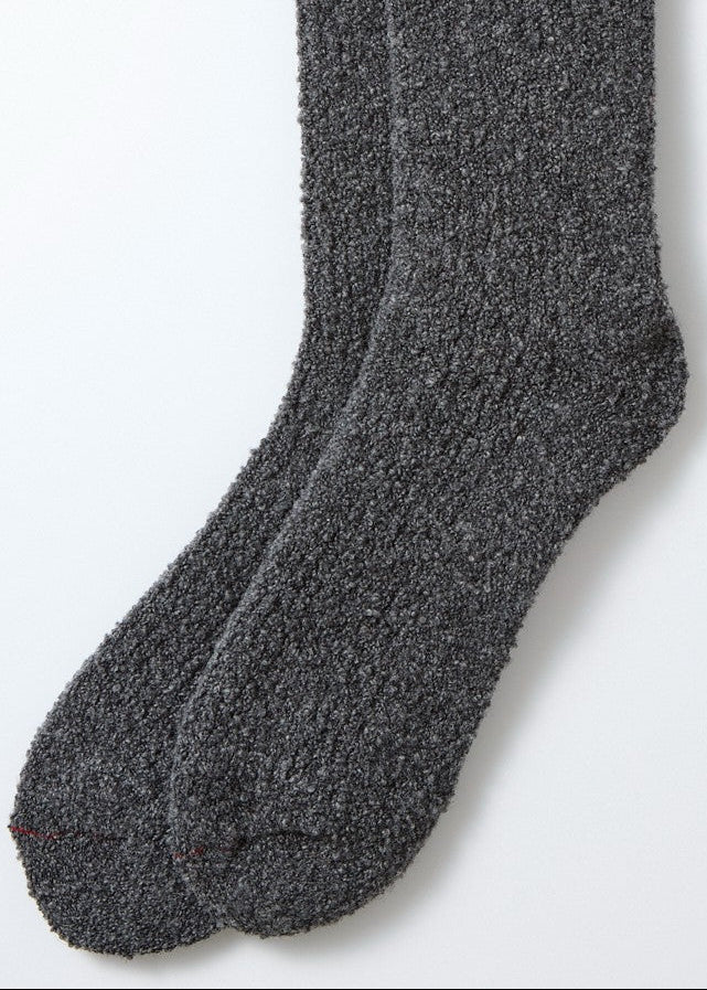 Merino Boucle Socken - d.grau