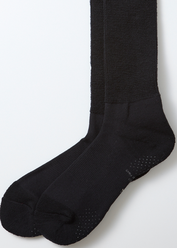 Merino Relaxed High Socken - schwarz