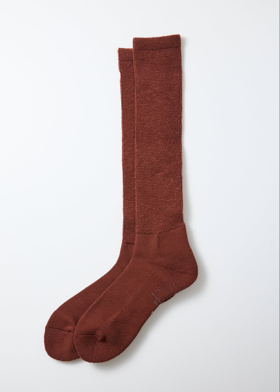 Merino Relaxed High Socken - maroon