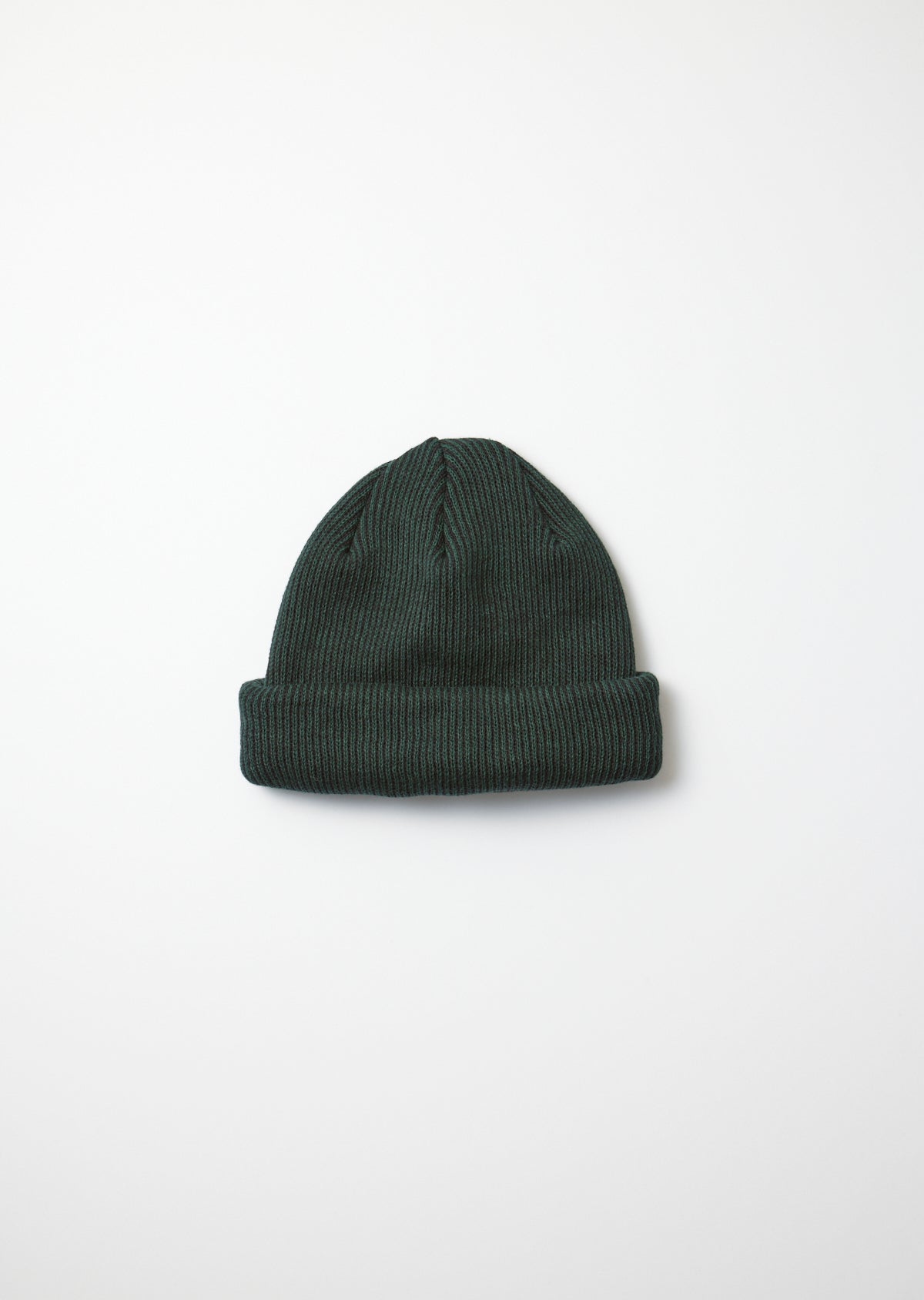 Soft Ribbed Beanie - dunkelgrün / schwarz