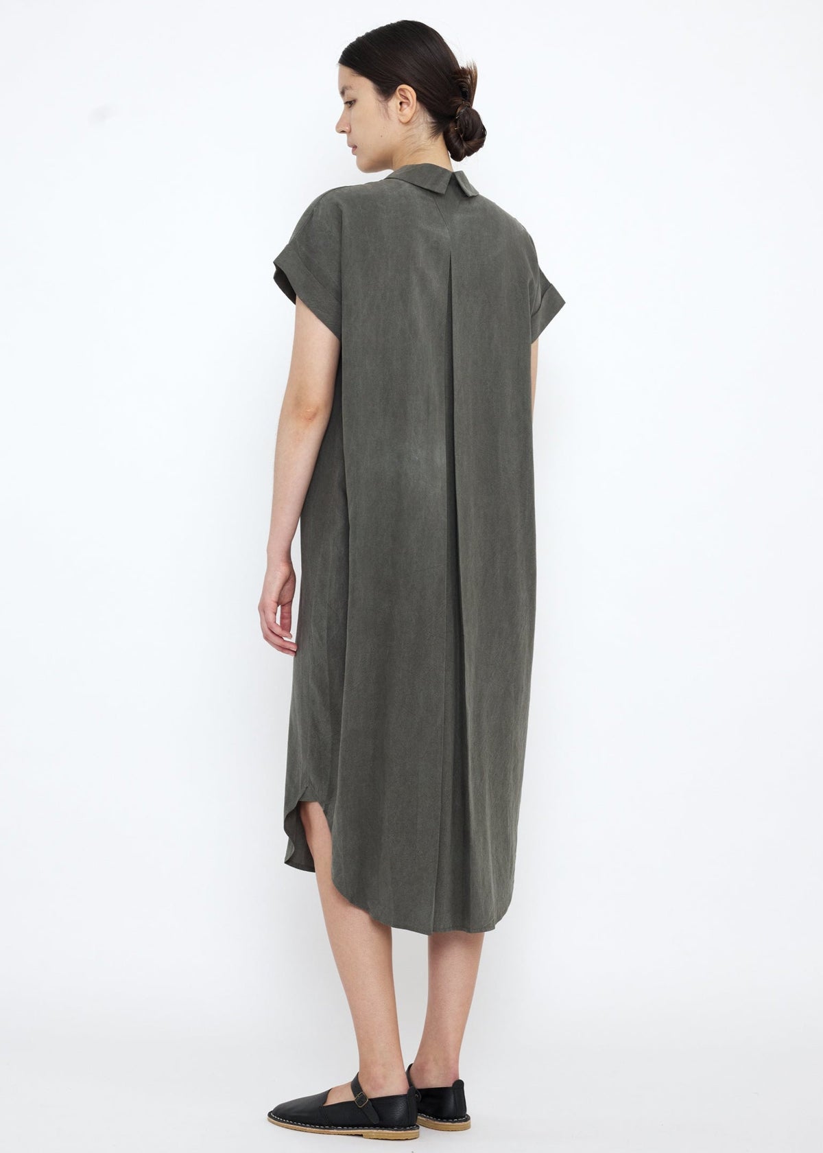 Sig. Maxi Shirtdress - pewter green