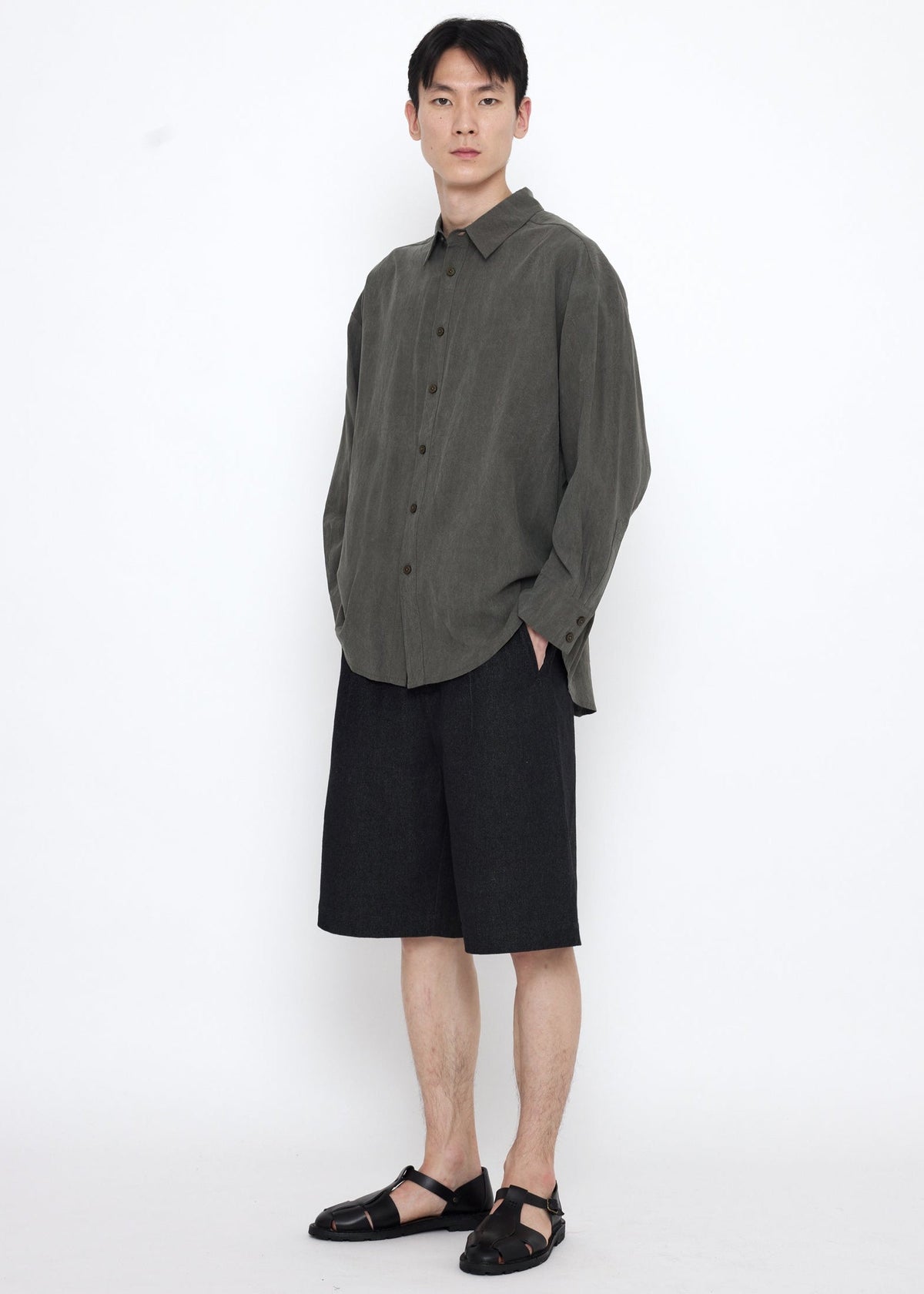 Unisex Dolman - pewter green