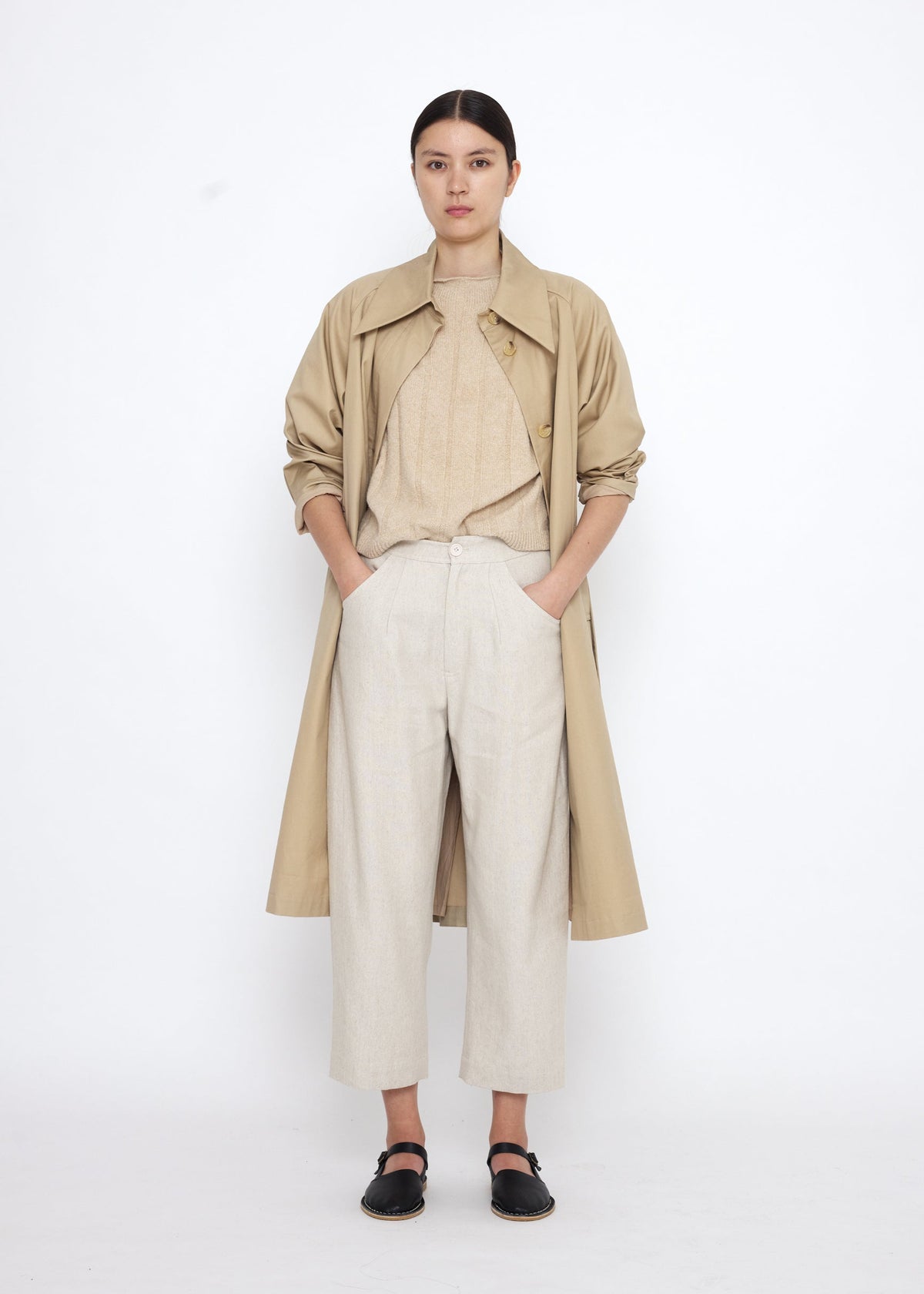 Unisex Spring Overcoat - beige