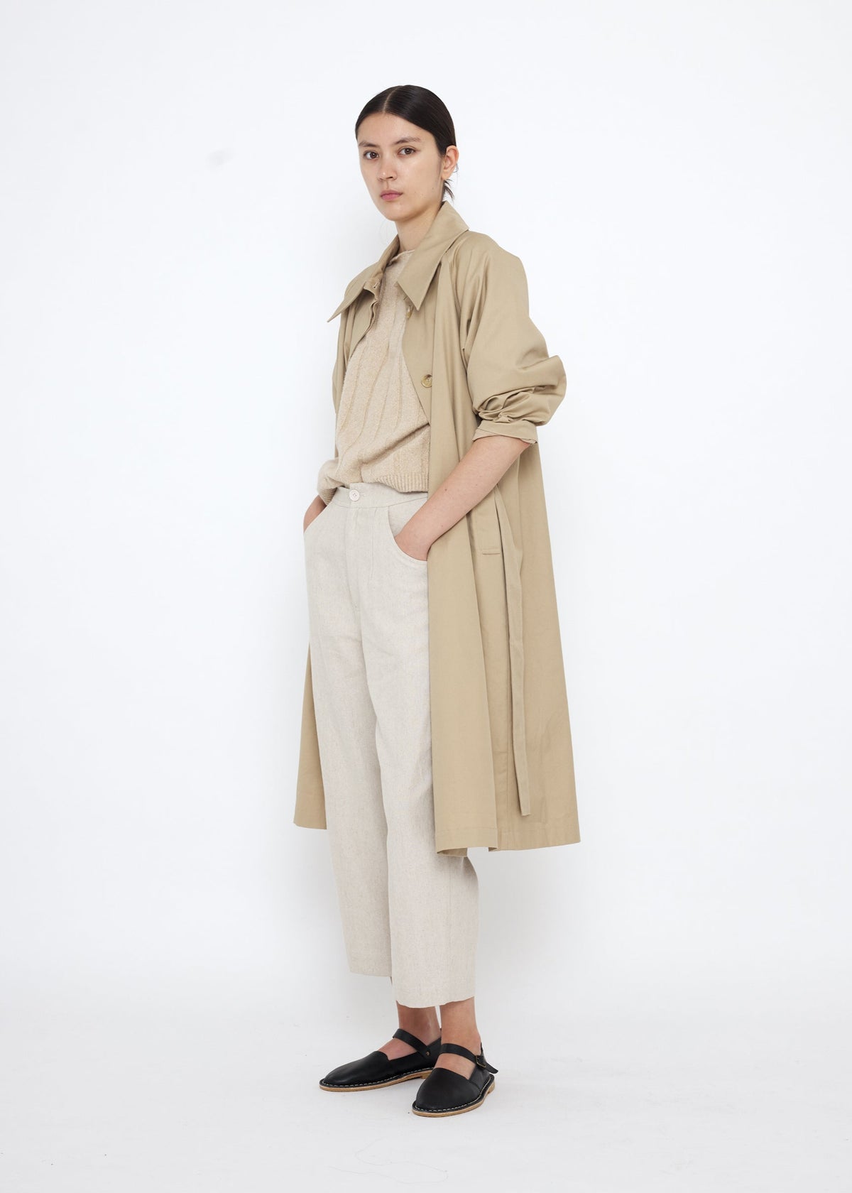 Unisex Spring Overcoat - beige