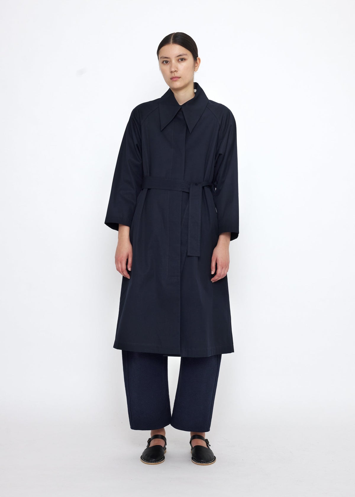 Unisex Spring Overcoat - navy