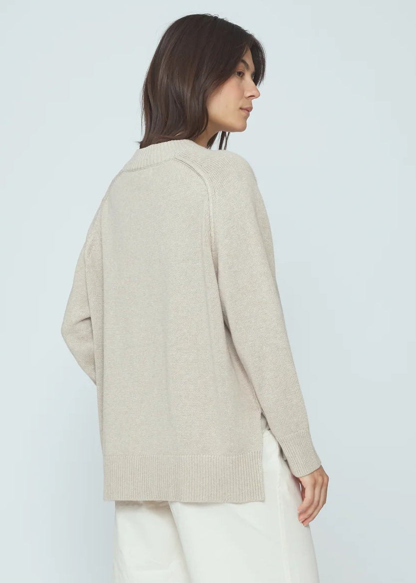 Roll Seam Pullover - stone beige