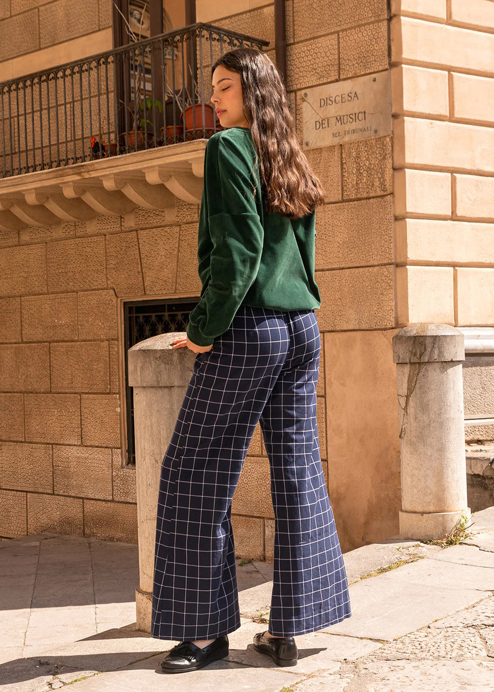 Geena Trouser handgewoben - square