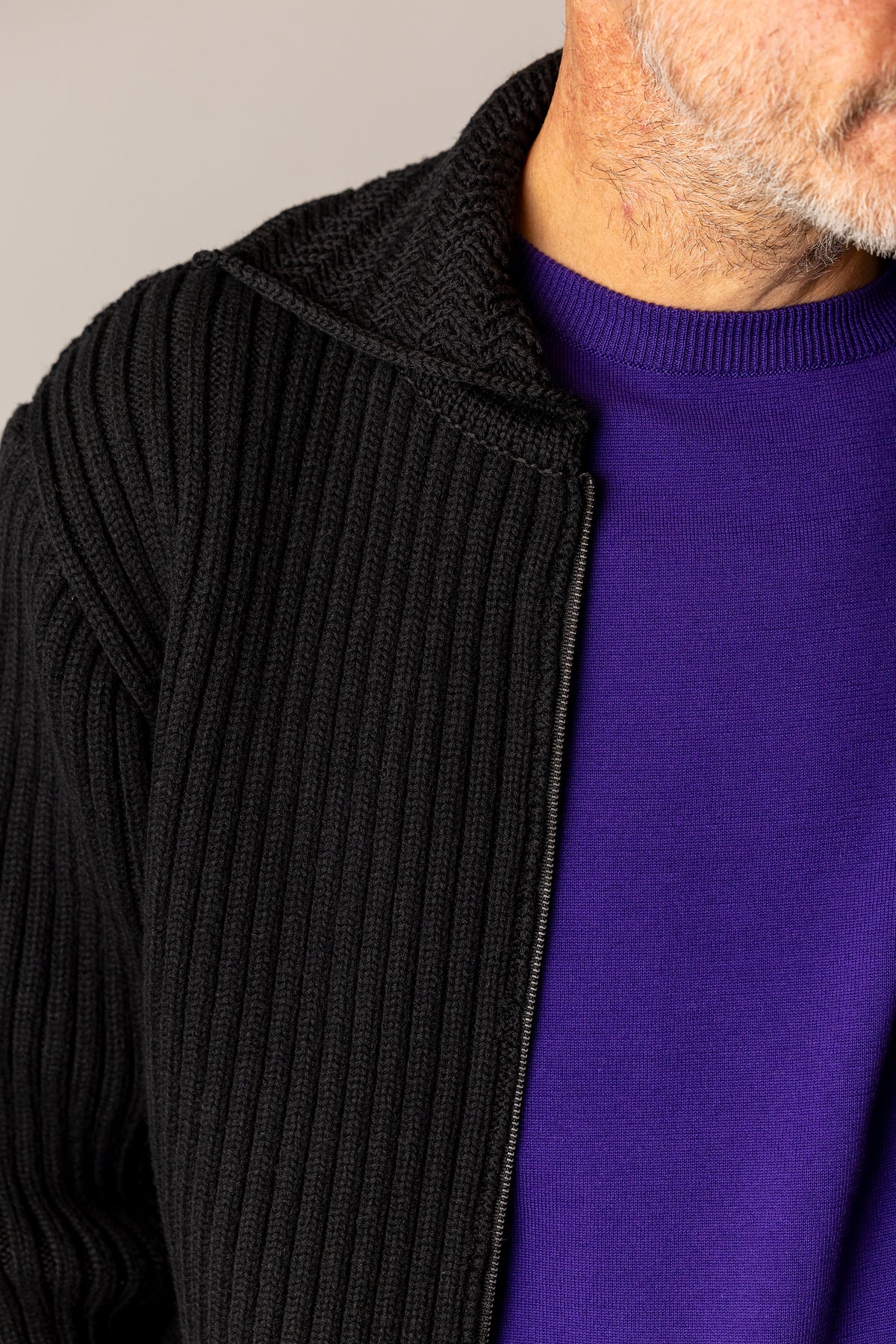 L/S Knit Pullover - purple