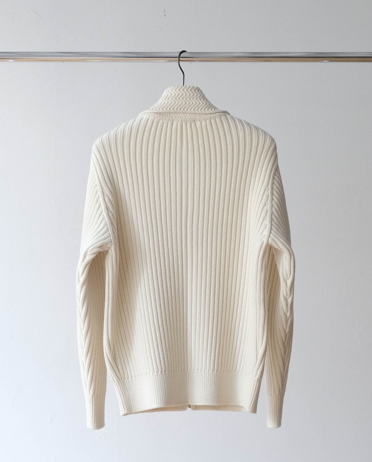 Zip Up Cardigan - off white