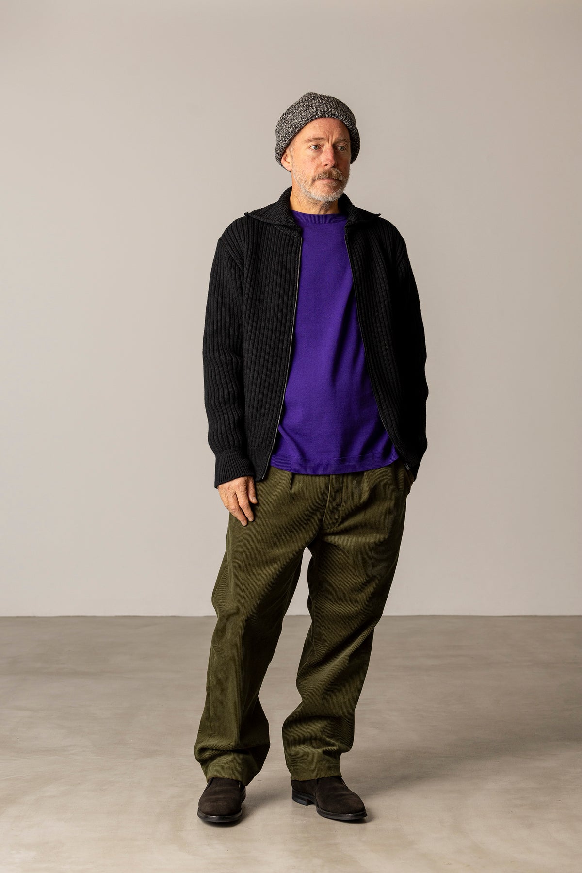 L/S Knit Pullover - purple