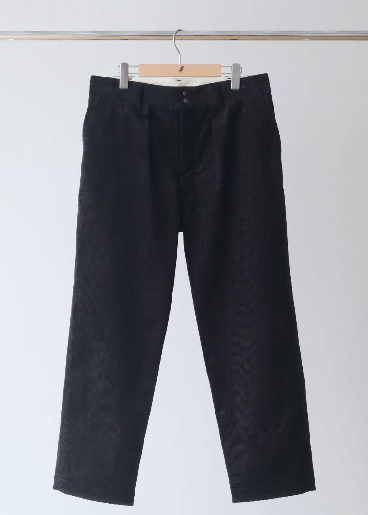 Wide Slacks Cordhose - schwarz