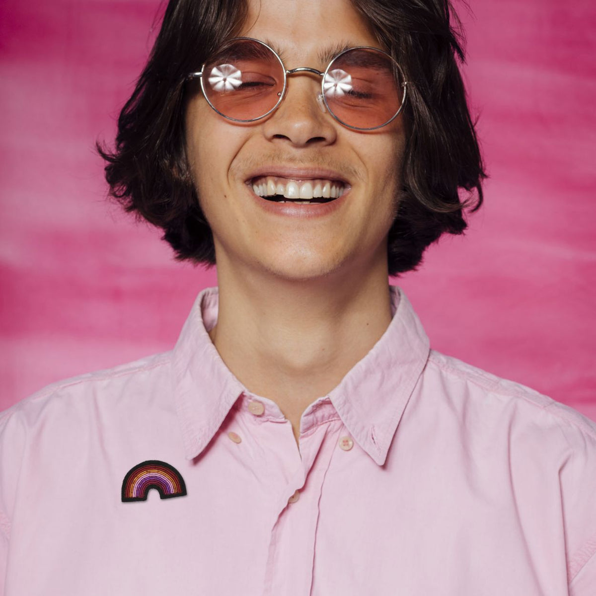 Brosche Arc pink