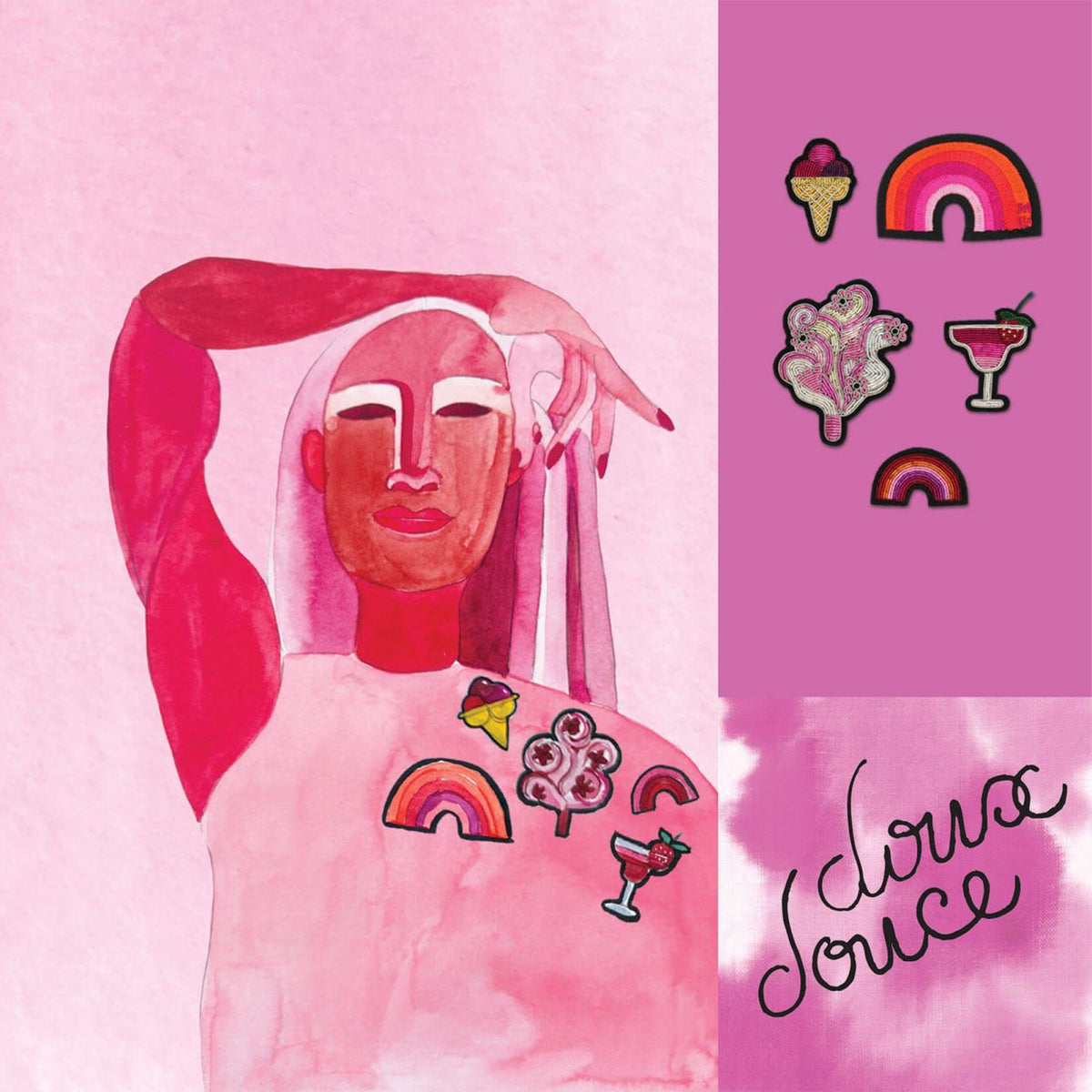 Brosche Pinkbow
